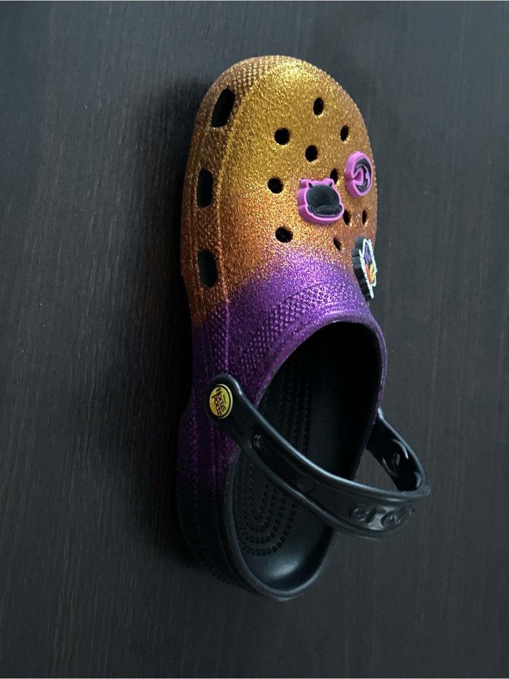 Custom Glitter Crocs (Purple & Gold) – Halloween / Hocus Pocus Style - Picture 6 of 7